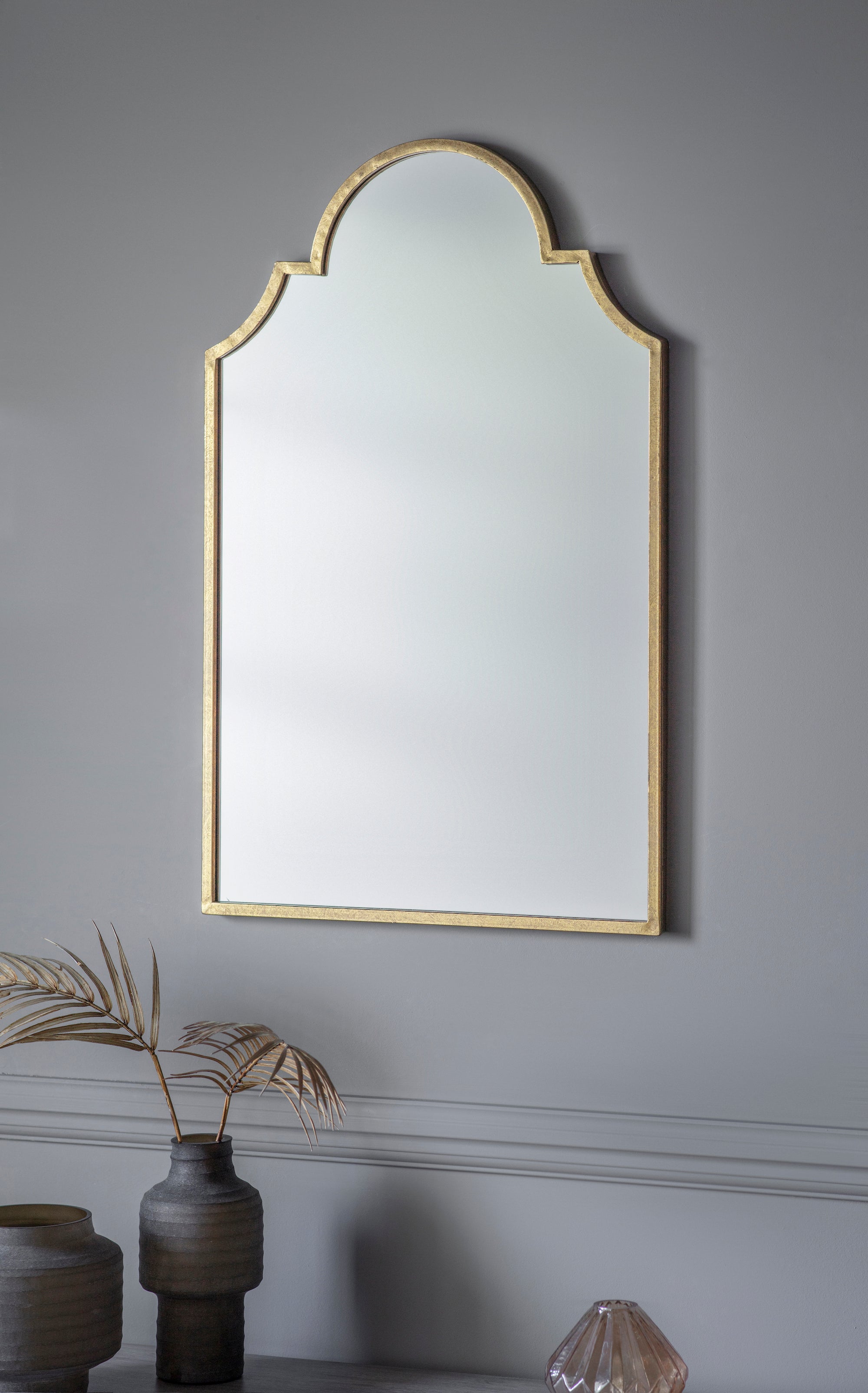 Amos Aged gold arch mirror