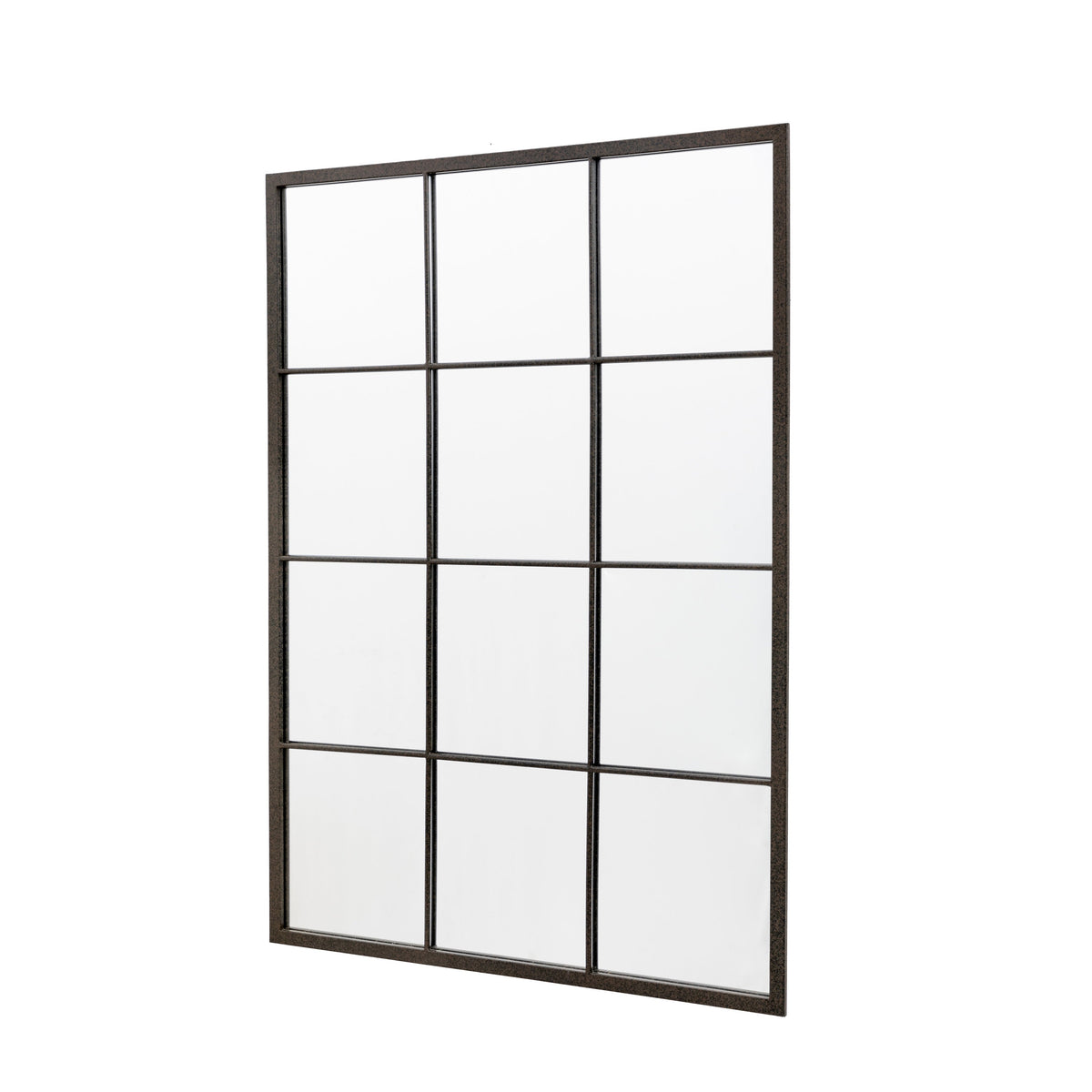 Amos Aged black rectangle window mirror