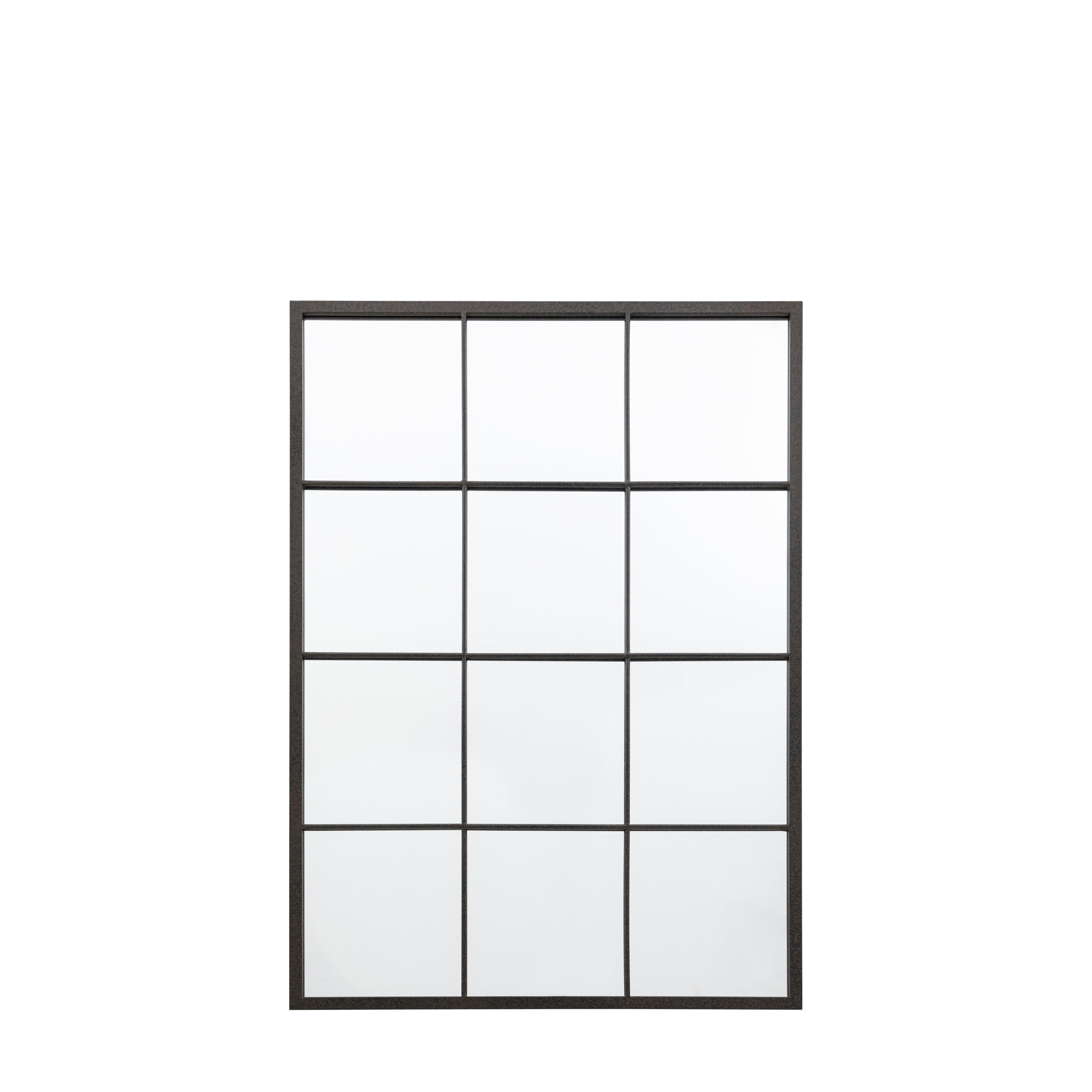 Amos Aged black rectangle window mirror