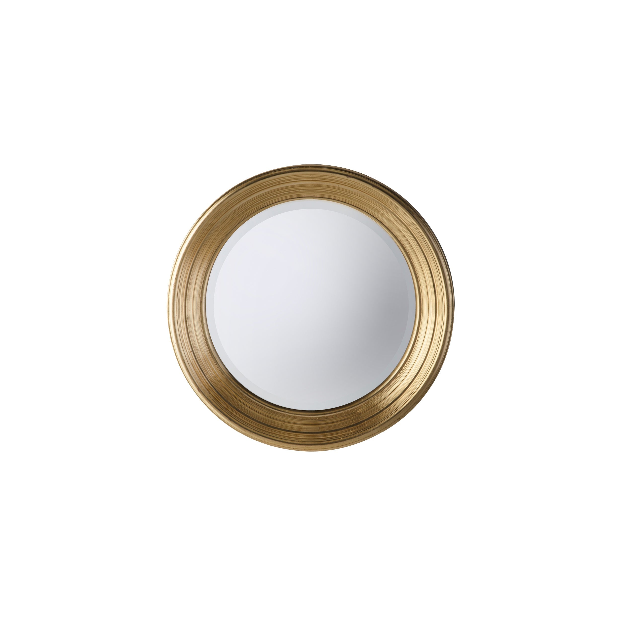 Amos Gold leaf round mirror