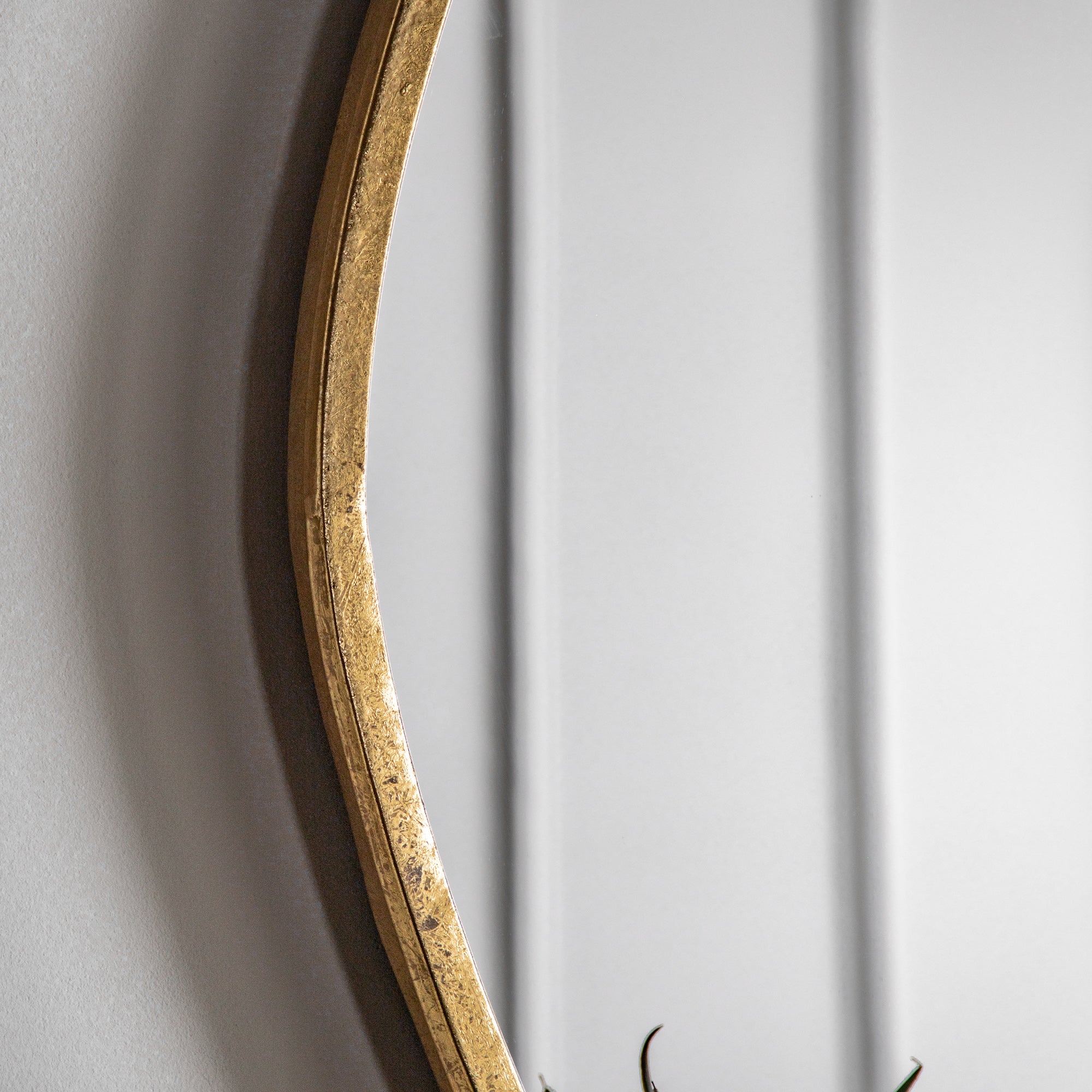 Amos Aged gold oval mirror