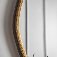 Amos Aged gold oval mirror
