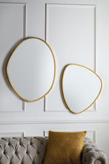 Amos Aged gold oval mirror