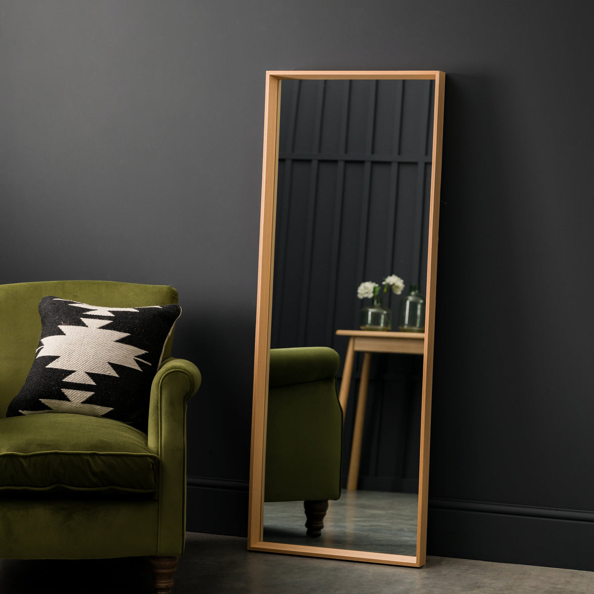 Amos Oak veneer full length mirror