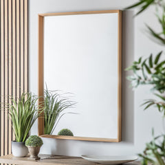 Amos Oak veneer rectangle mirror