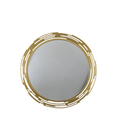 Amos Gold painted round mirror