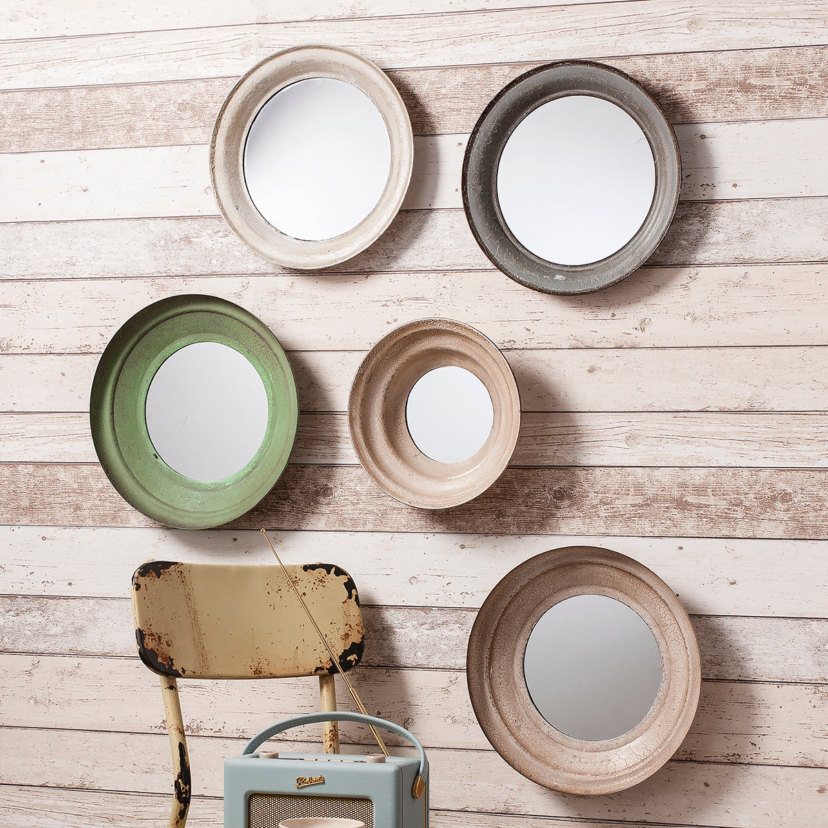 Amos 5 scatter mirror multi colour set
