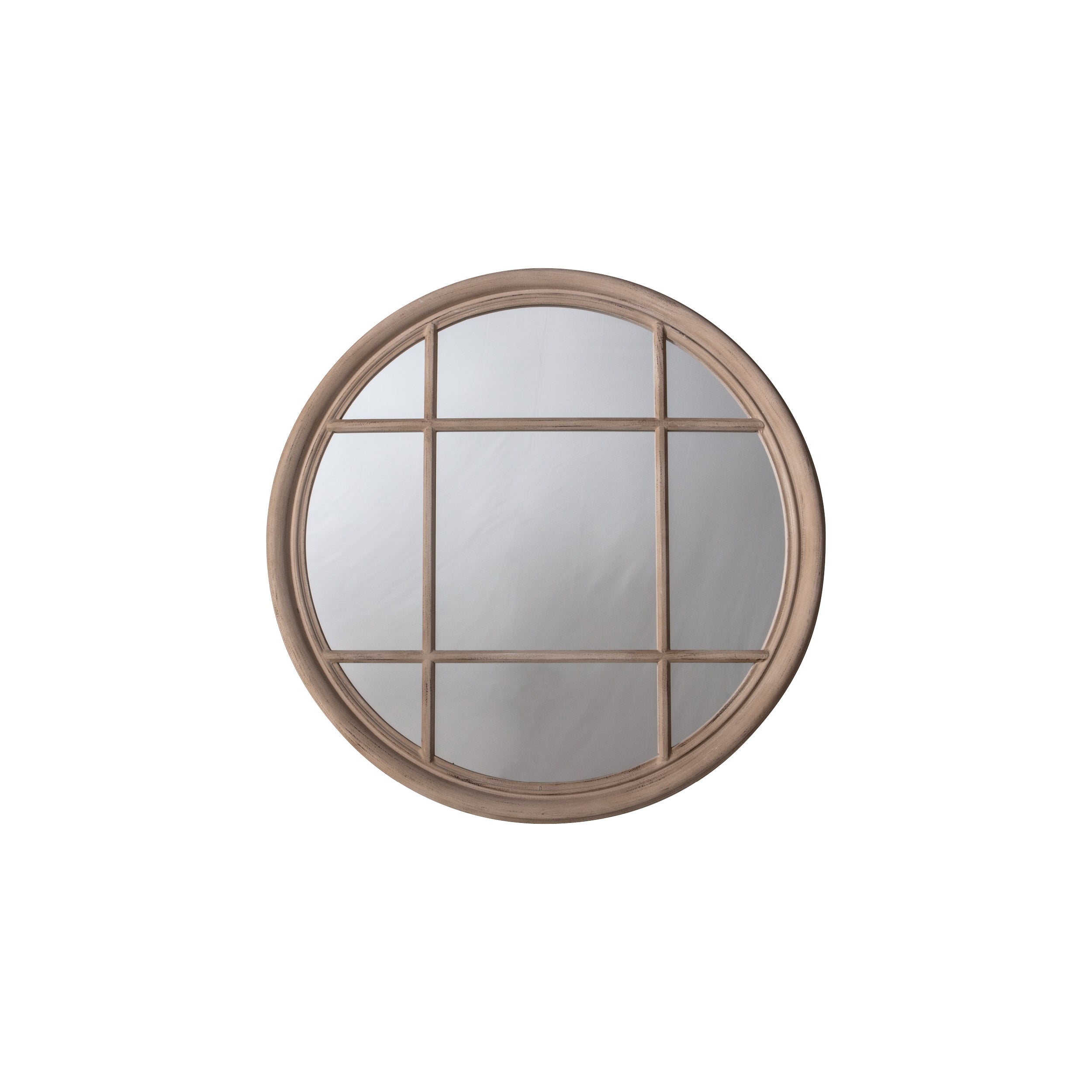 Amos Vintage clay round window mirror