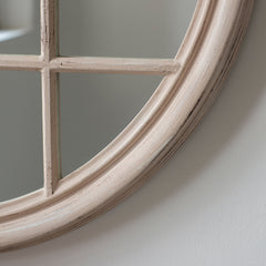 Amos Vintage clay round window mirror