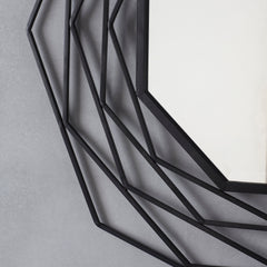 Amos Matt black octagon mirror
