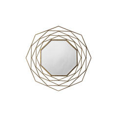 Amos Satin gold octagon mirror