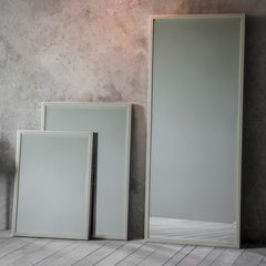 Amos Pewter and champagne gold paint leaner mirror