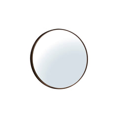 Amos Aged bronze finish round mirror