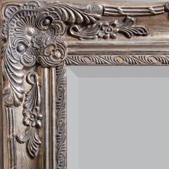 Amos Silver leaf leaner mirror