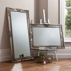Amos Silver leaf leaner mirror