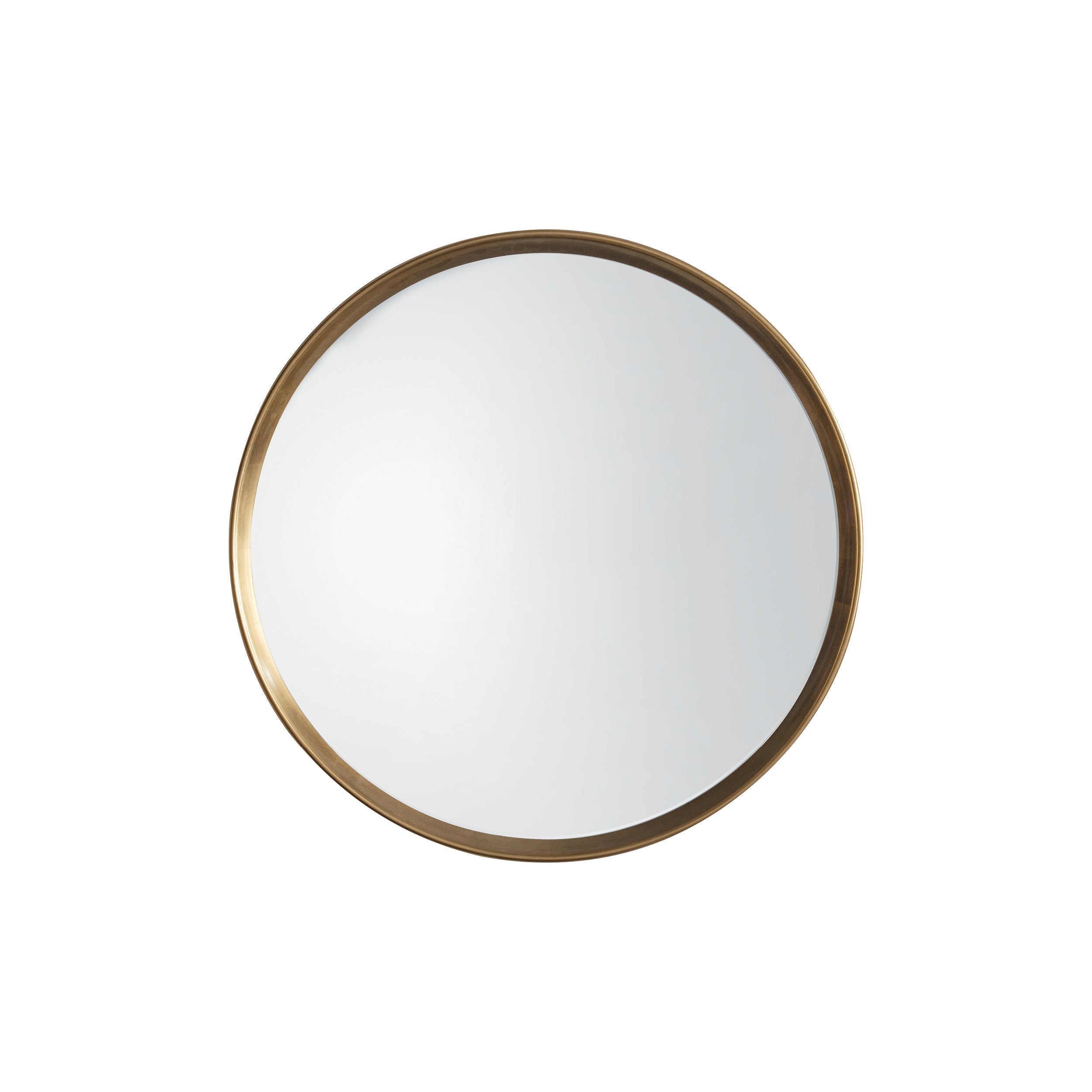 Amos Aged gold paint round mirror