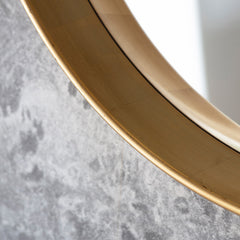 Amos Aged gold paint round mirror