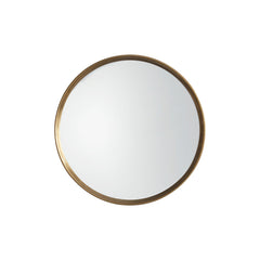 Amos Aged gold paint round mirror