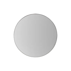 Amos Matt black thin round mirror