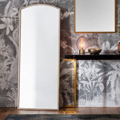 Amos Antique silver tall arch mirror