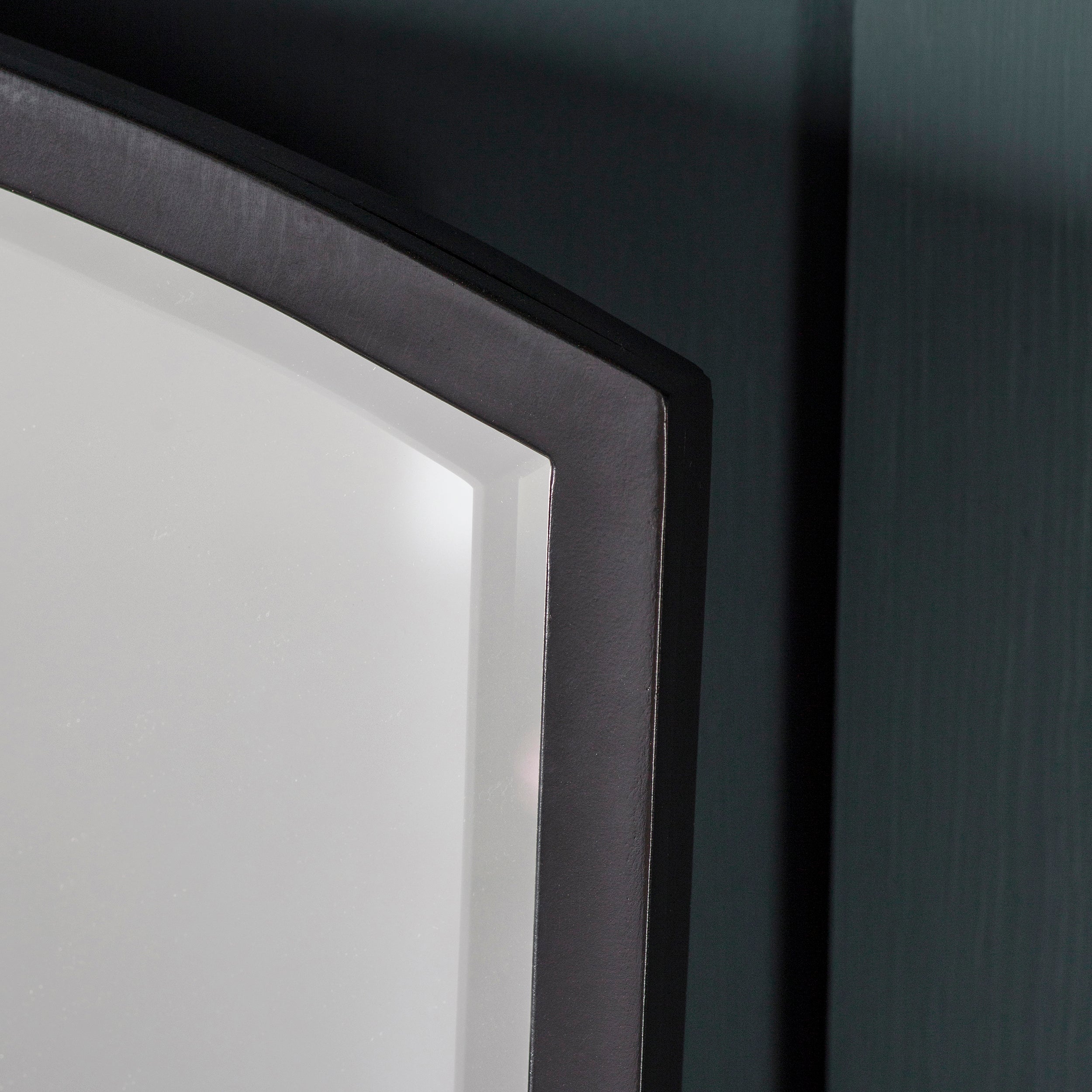 Amos Aged black tall arch mirror