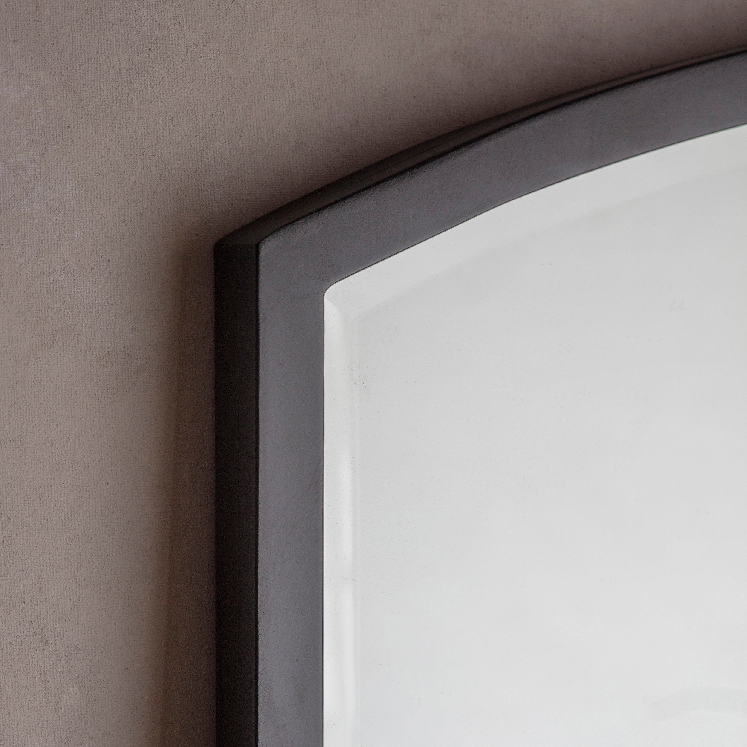 Amos Aged black tall arch mirror