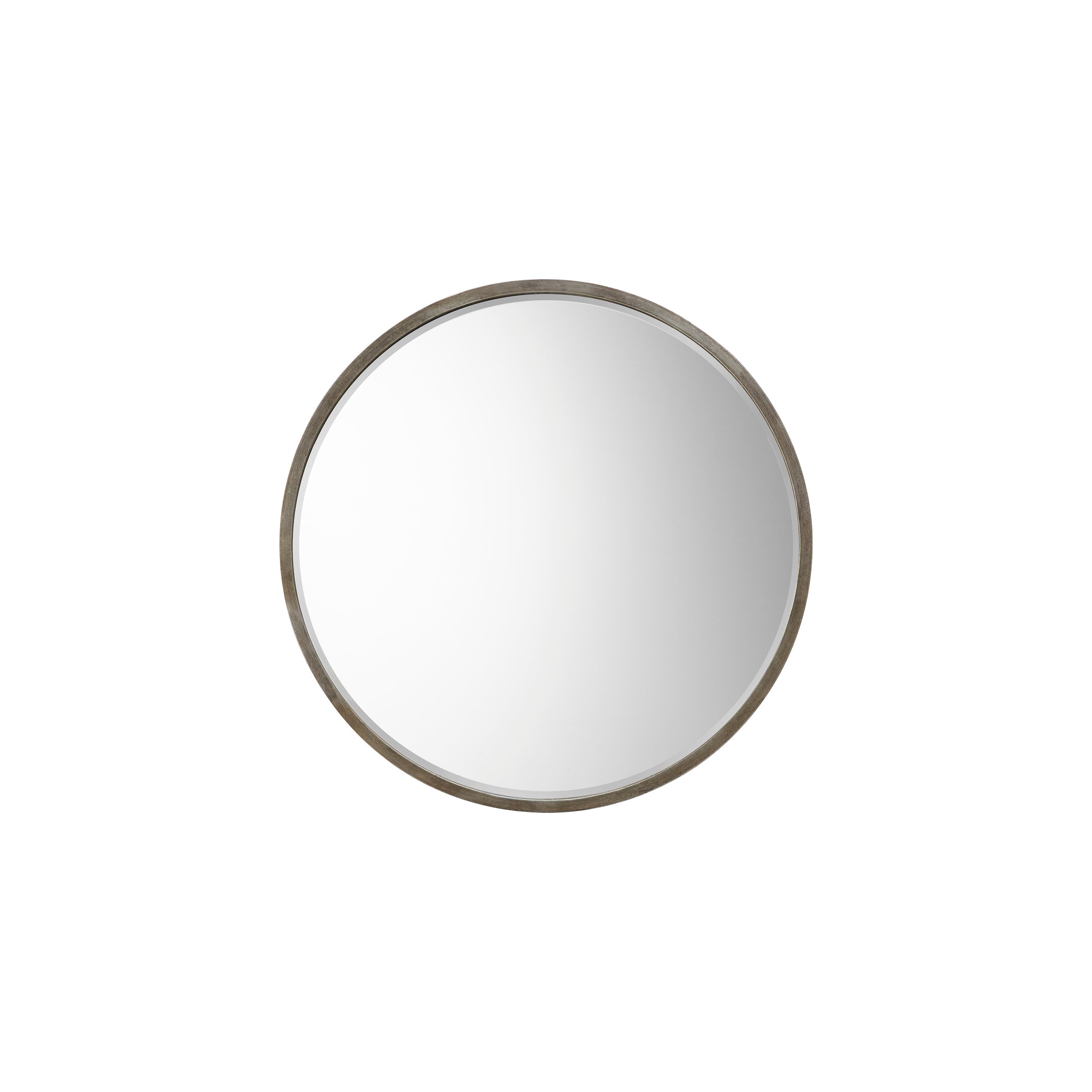 Amos Antique silver large round mirror