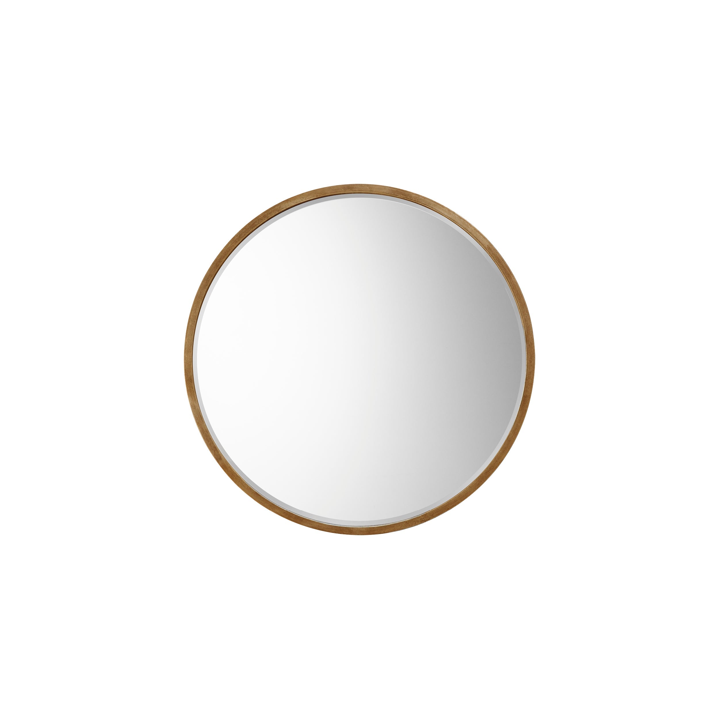 Amos Antique gold paint large round mirror