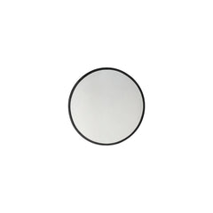 Amos Aged black medium round mirror