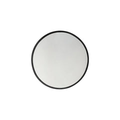Amos Aged black large round mirror