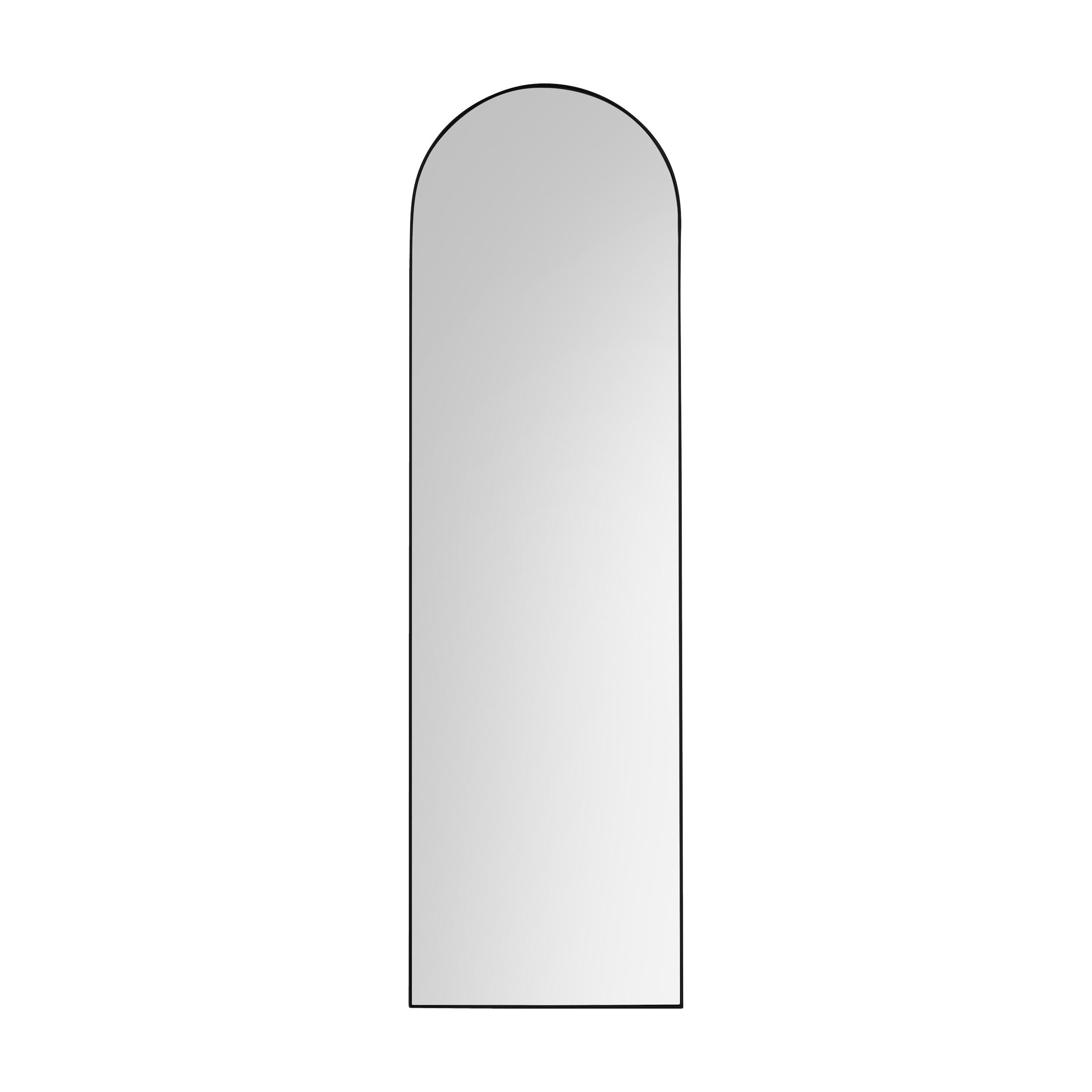 Amos Matt black arch leaner mirror