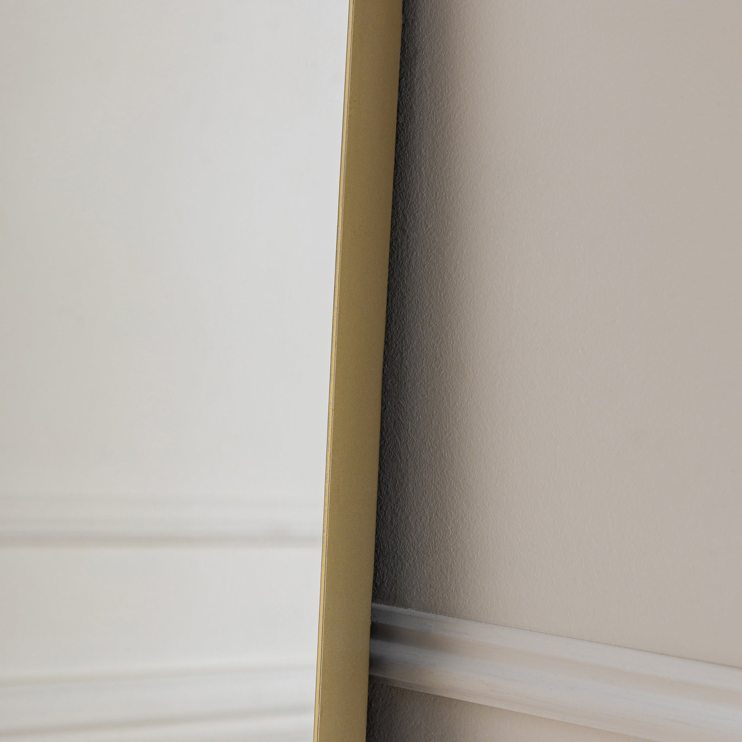 Amos Champagne gold paint arch leaner mirror