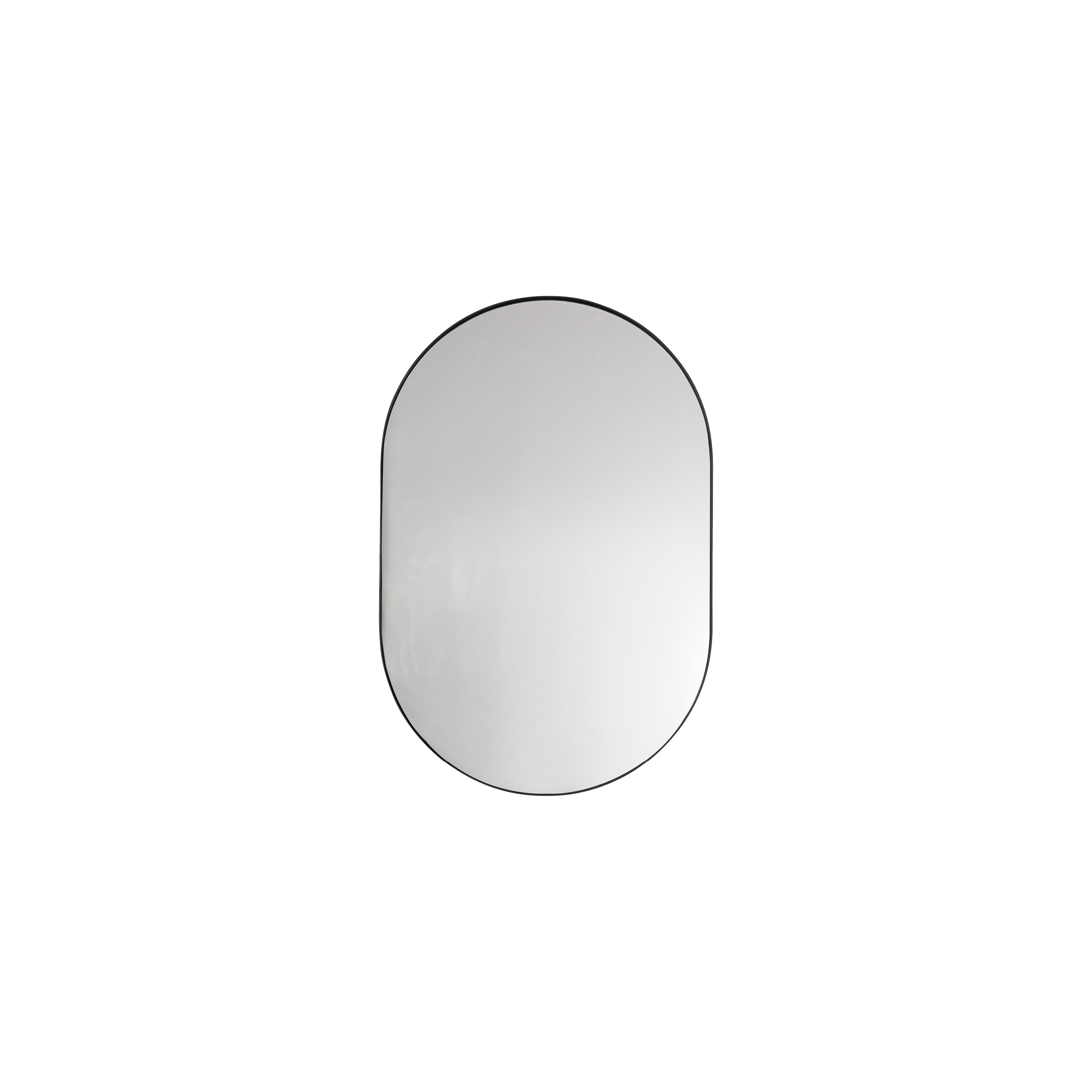 Amos Matt black ellipse mirror