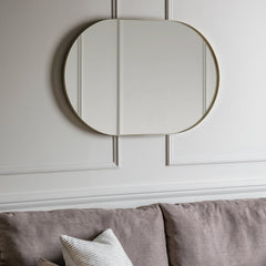 Amos Champagne gold ellipse mirror