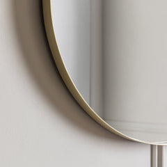 Amos Champagne gold ellipse mirror