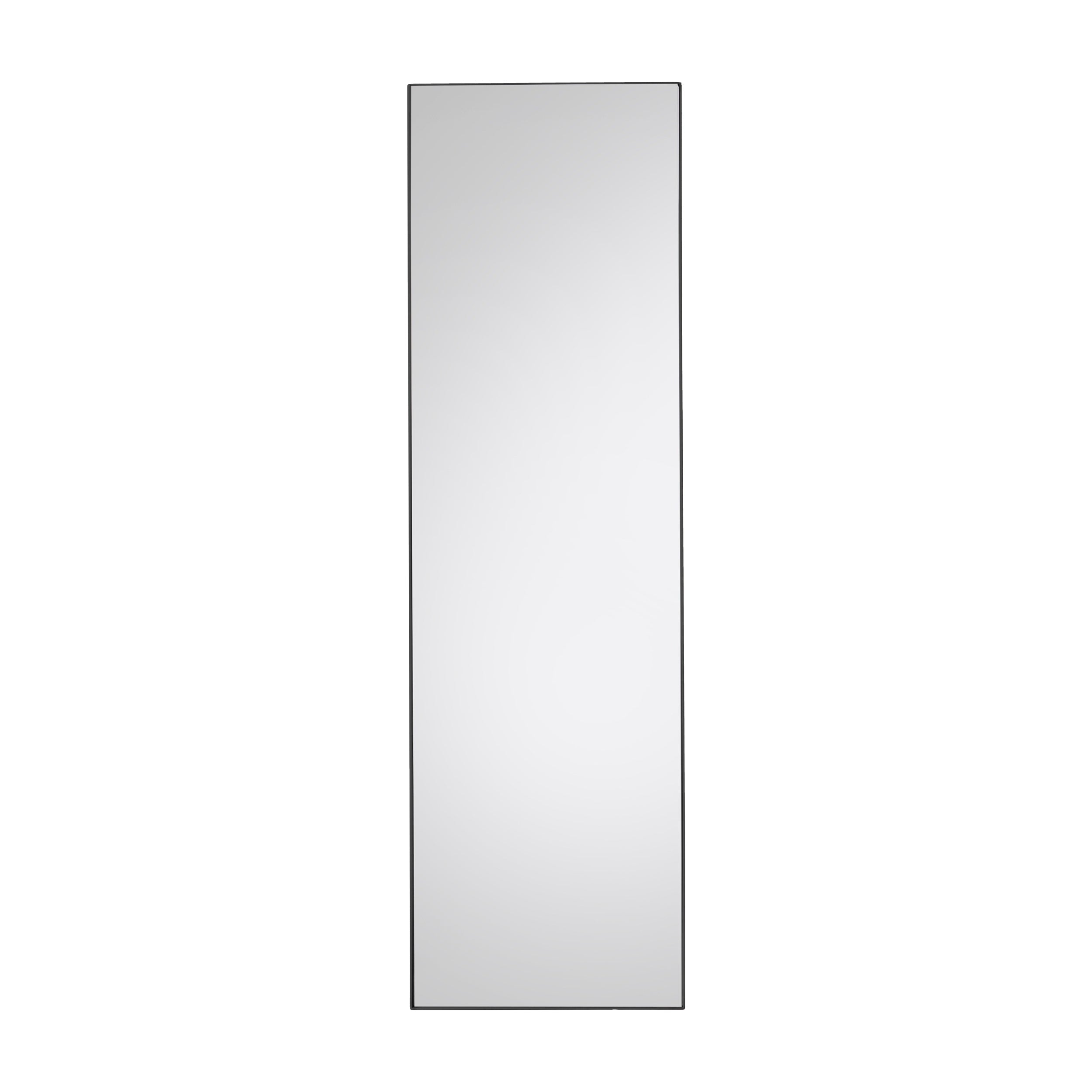 Amos Matt black rectangle leaner mirror