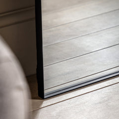 Amos Matt black rectangle leaner mirror