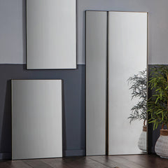 Amos Brushed bronze leaner mirror