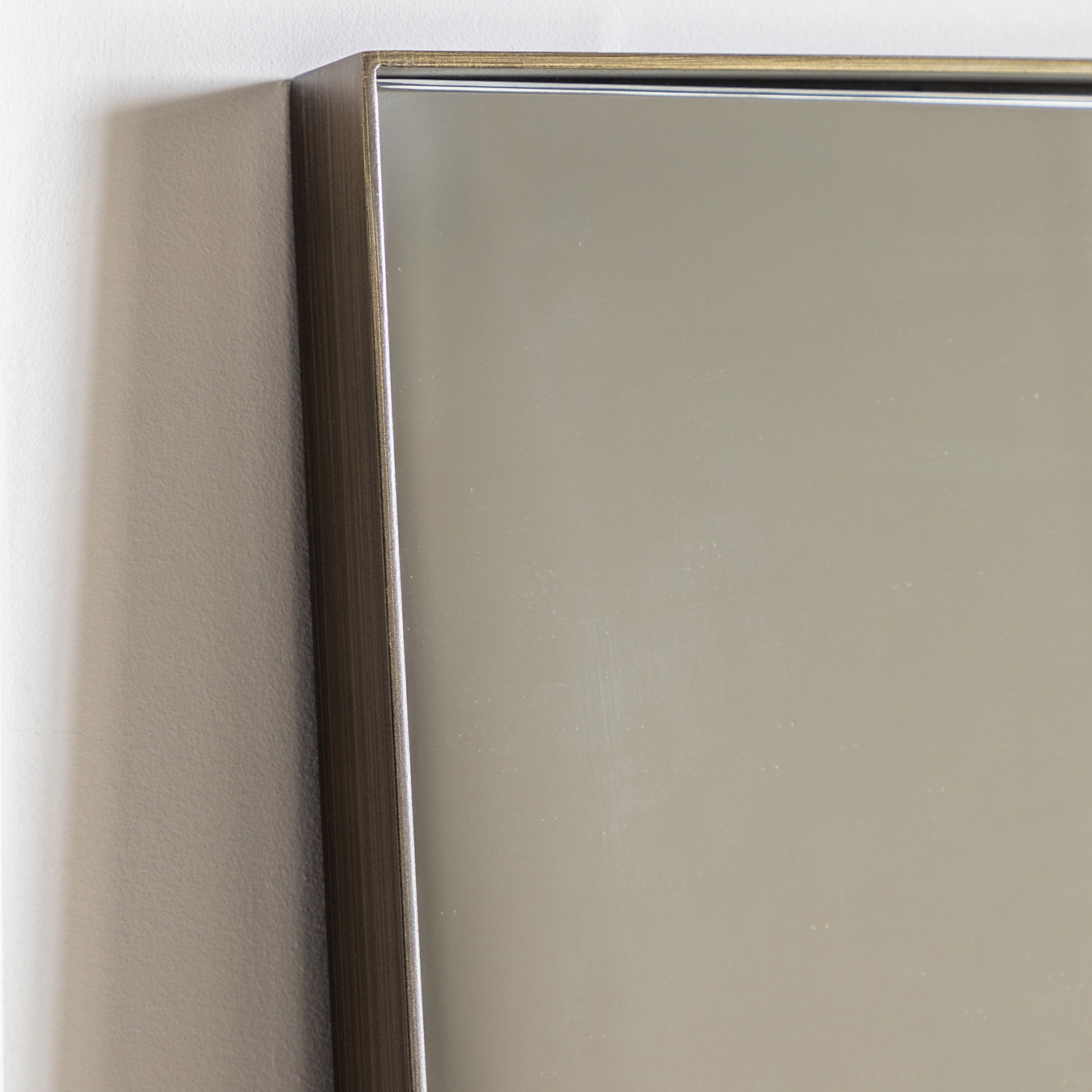 Amos Brushed bronze leaner mirror