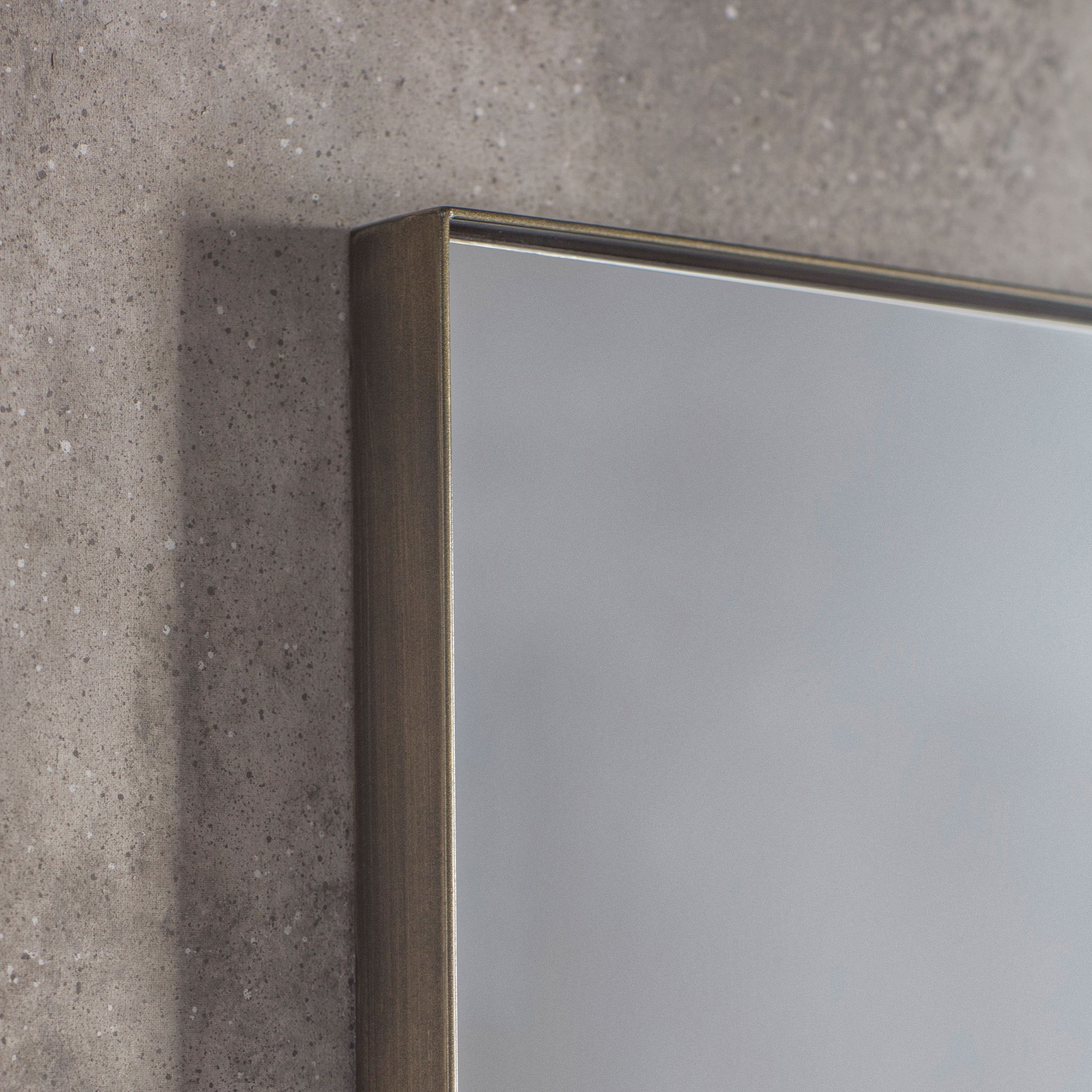 Amos Brushed bronze leaner mirror