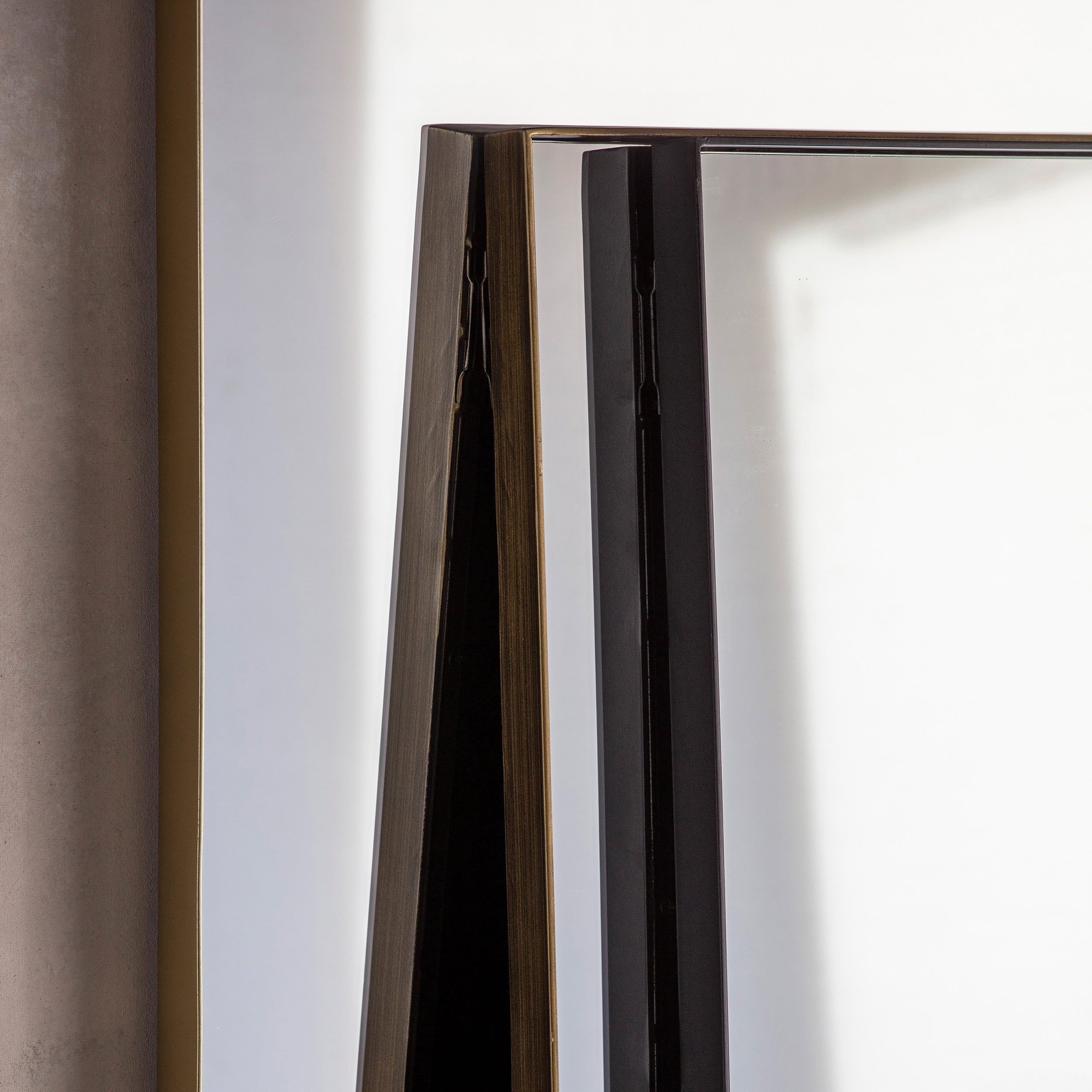 Amos Brushed bronze leaner mirror