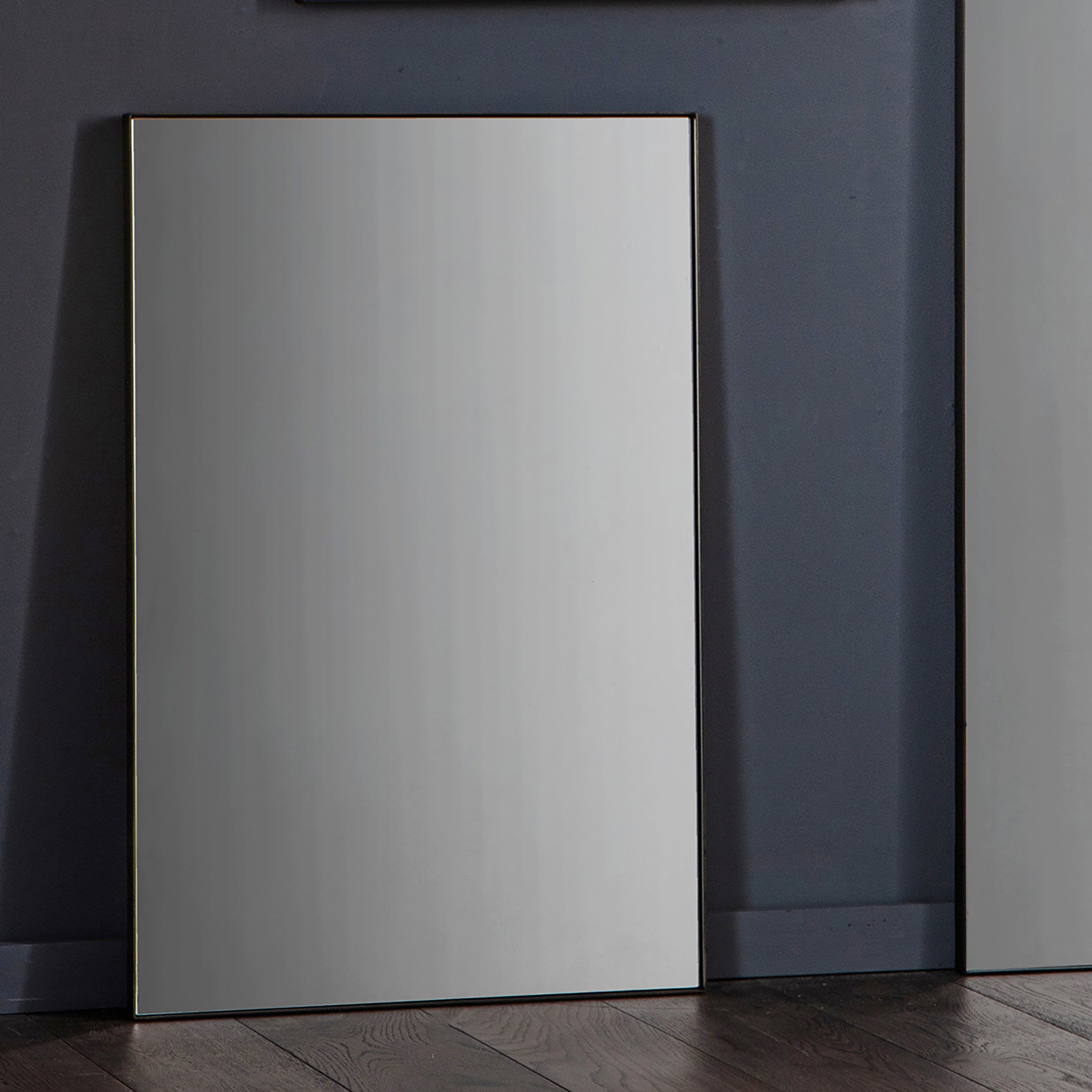 Amos Matt black rectangle mirror