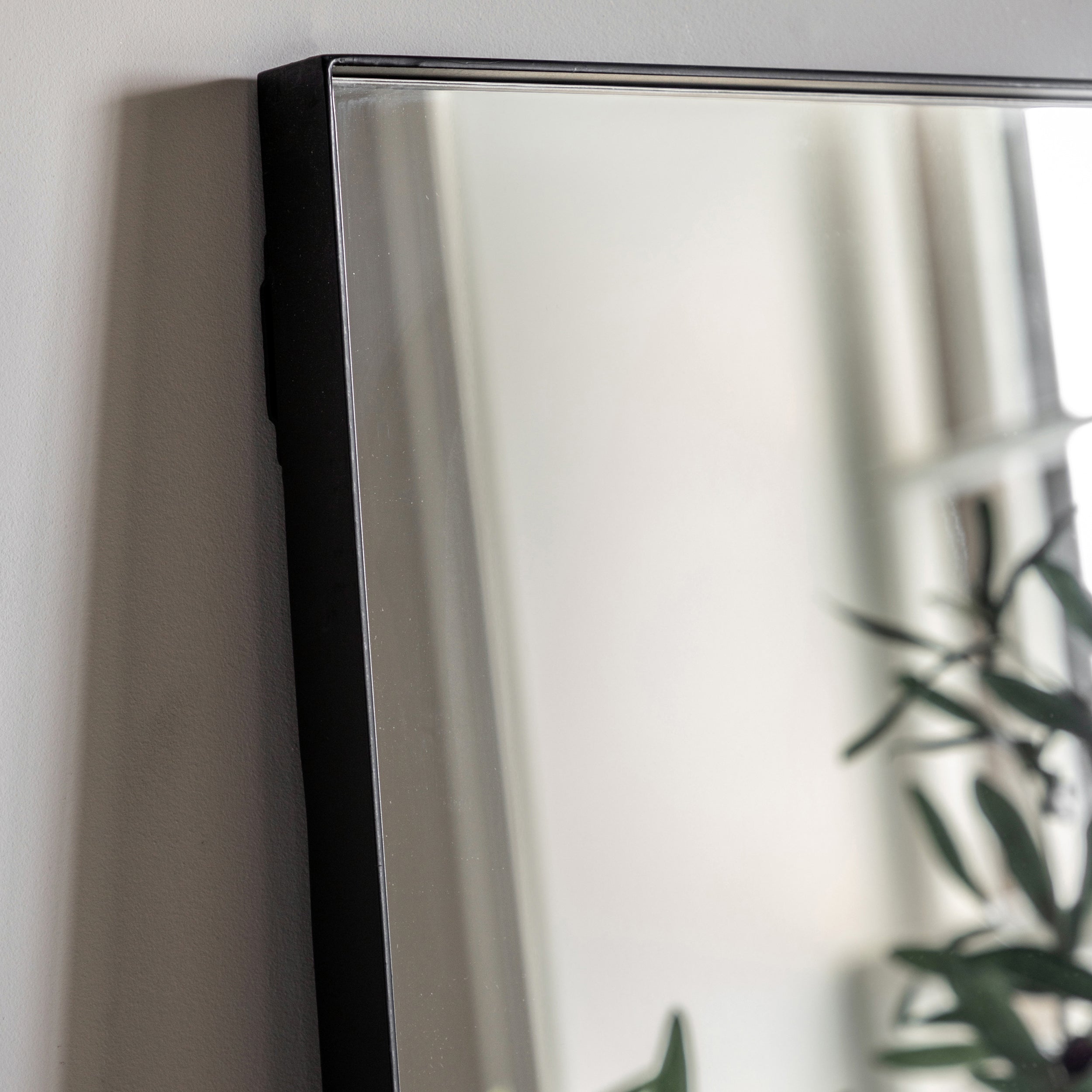 Amos Matt black rectangle mirror