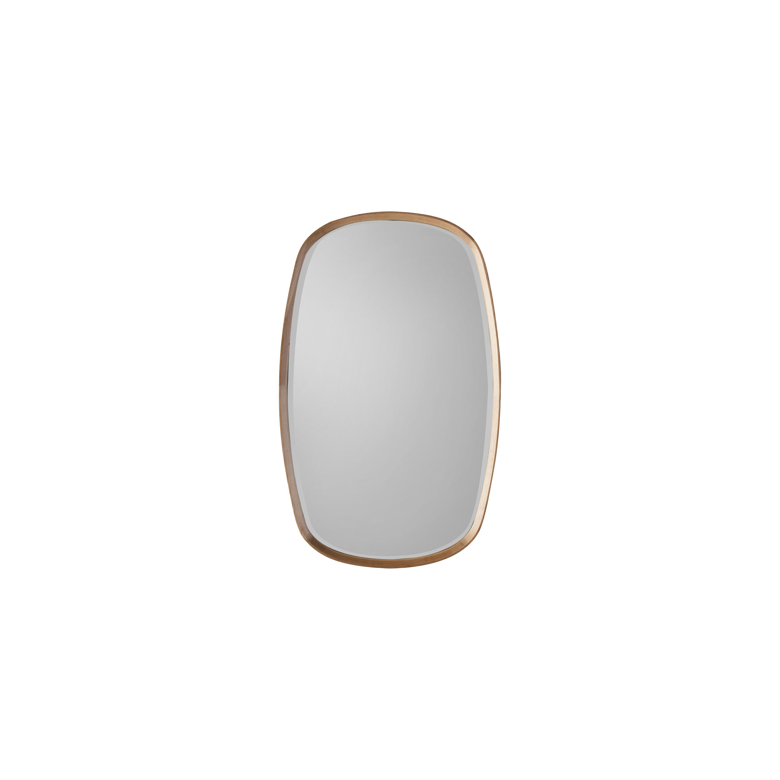 Amos Solid oak ellipse mirror