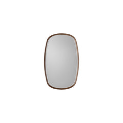 Amos Walnut stained wood ellipse mirror