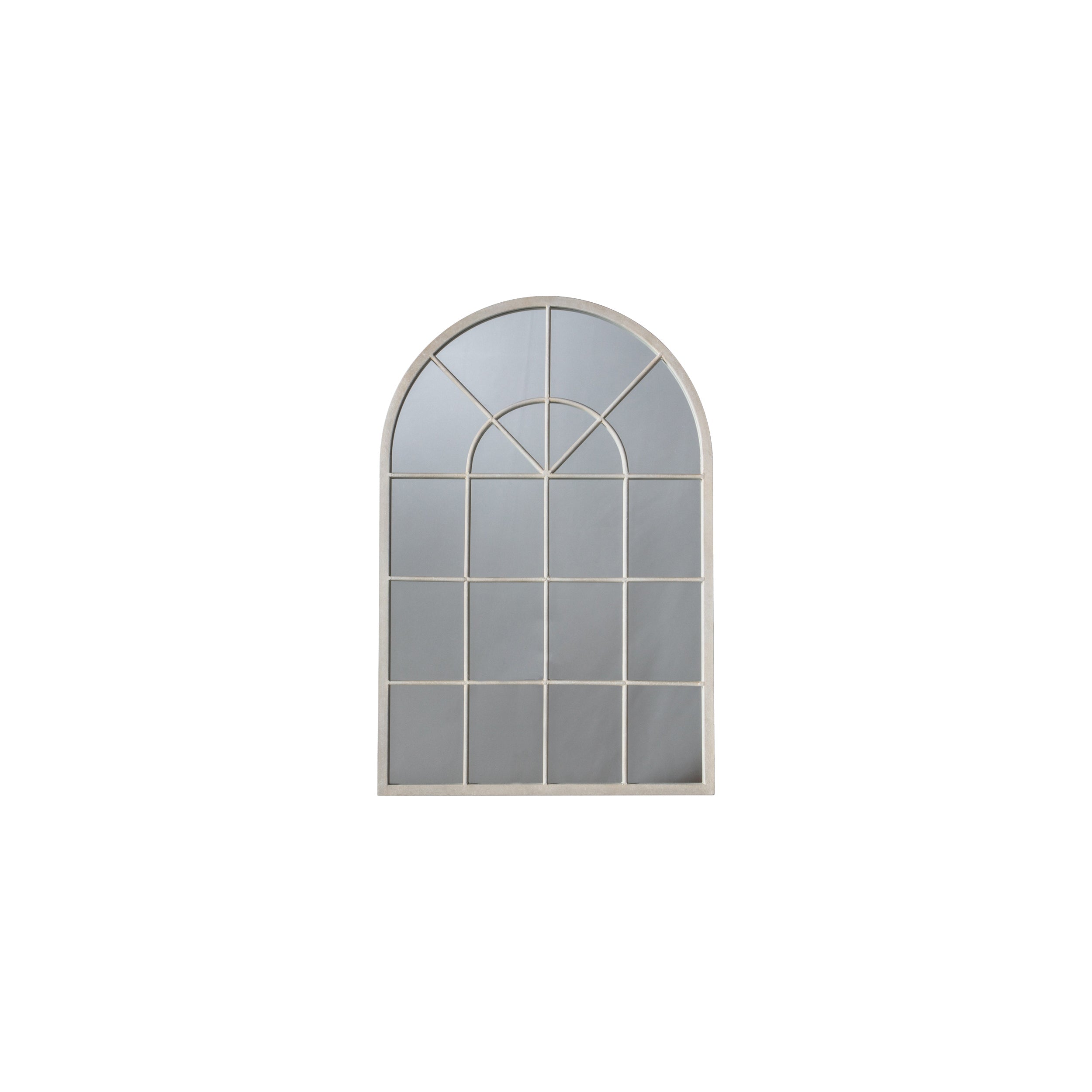 Amos Vintage cream arch window mirror