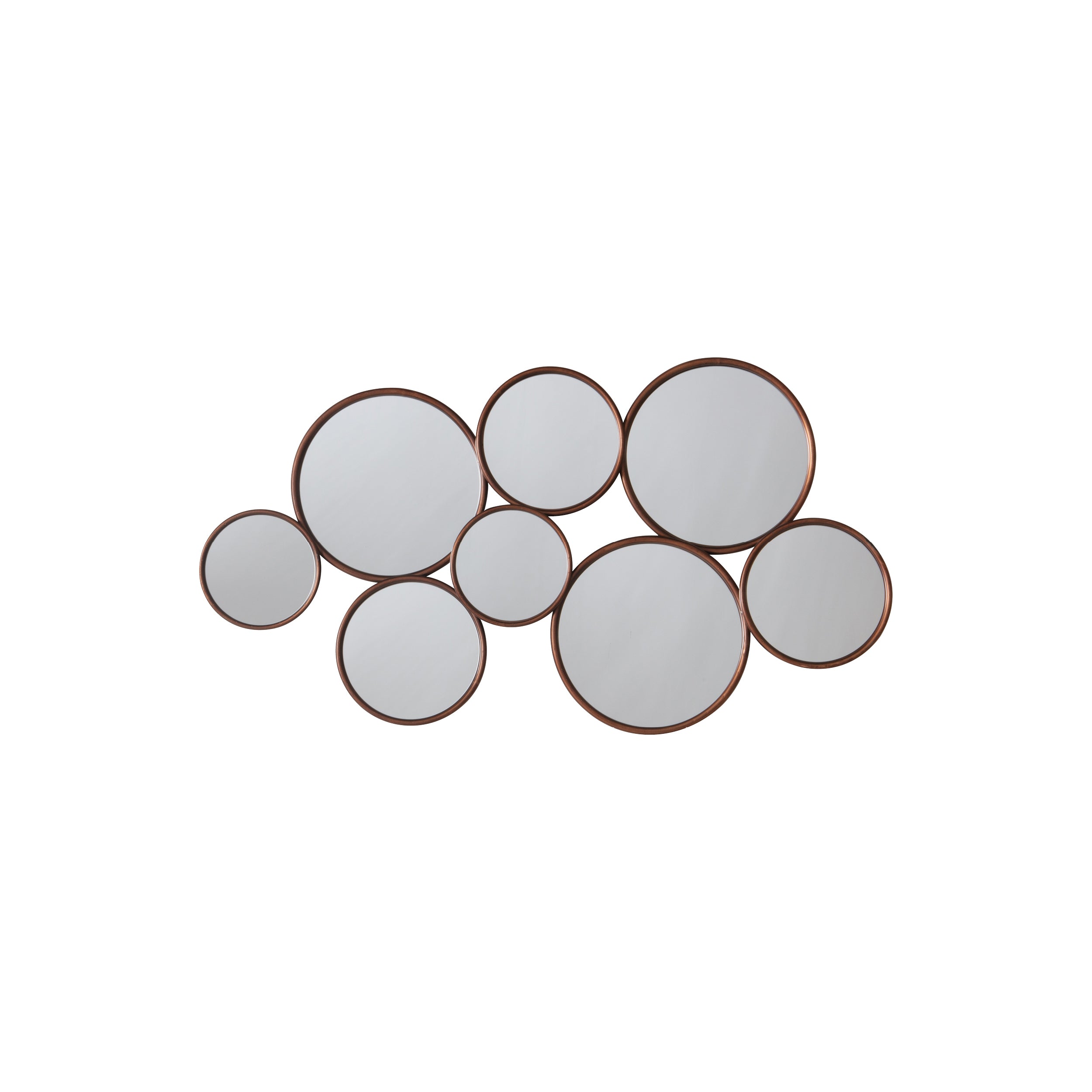 Amos Antique copper round cluster mirror