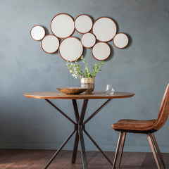 Amos Antique copper round cluster mirror