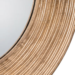 Amos Aged gold concaved frame round mirror