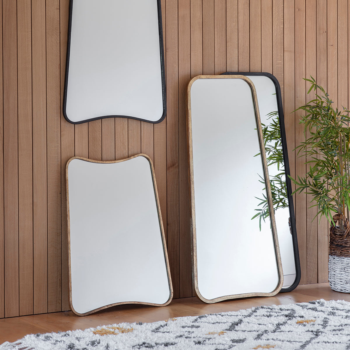 Amos Black tapered leaner mirror